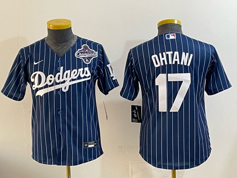 Youth Nike 2026 Los Angeles Dodgers #17 Ohtani  Blue Stripe Game MLB Jersey 120815